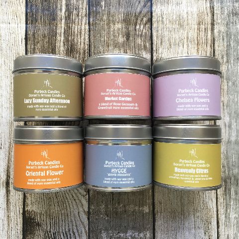 Essential Oil Candles in Tins